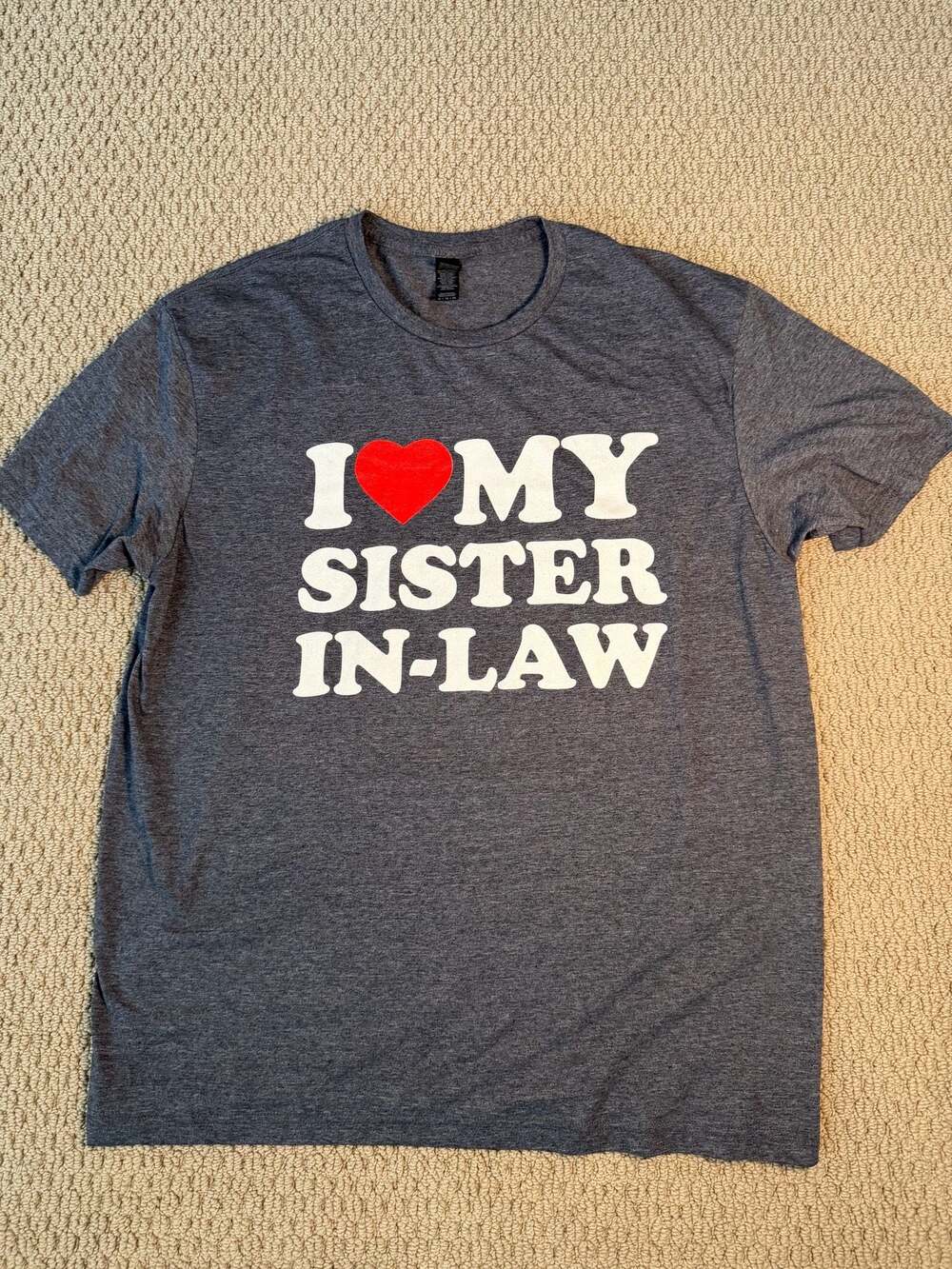 I Love My Sister-In-Law T-Shirt - Gildan Activewear - XL - Heather Blue